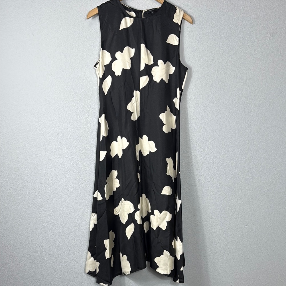Theory Nophella Floral Silk Fit & Flare Dress